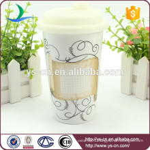 Hot sale wholesale double wall ceramic mug